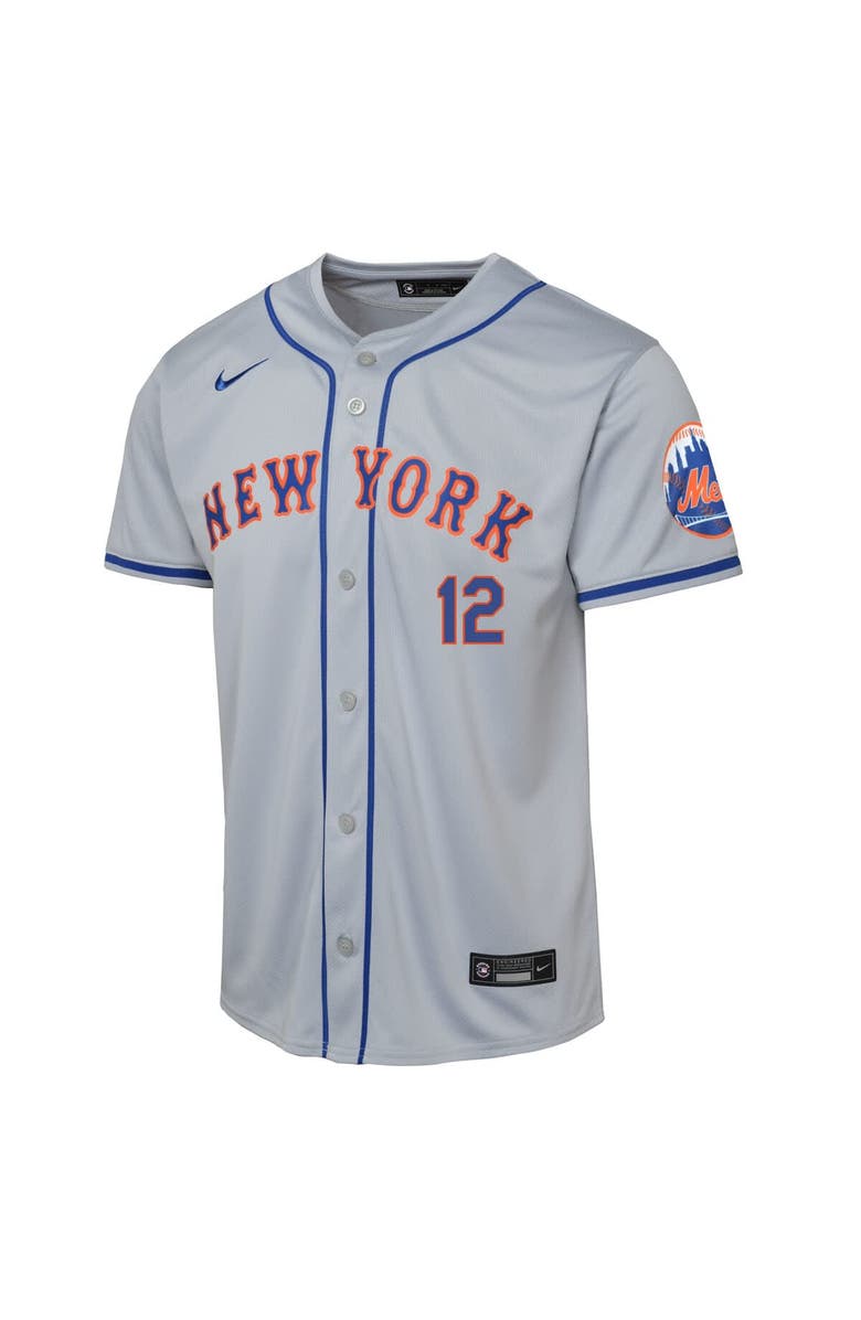 Nike Youth Nike Francisco Lindor Gray New York Mets Road Limited Player Jersey, Alternate, color, 