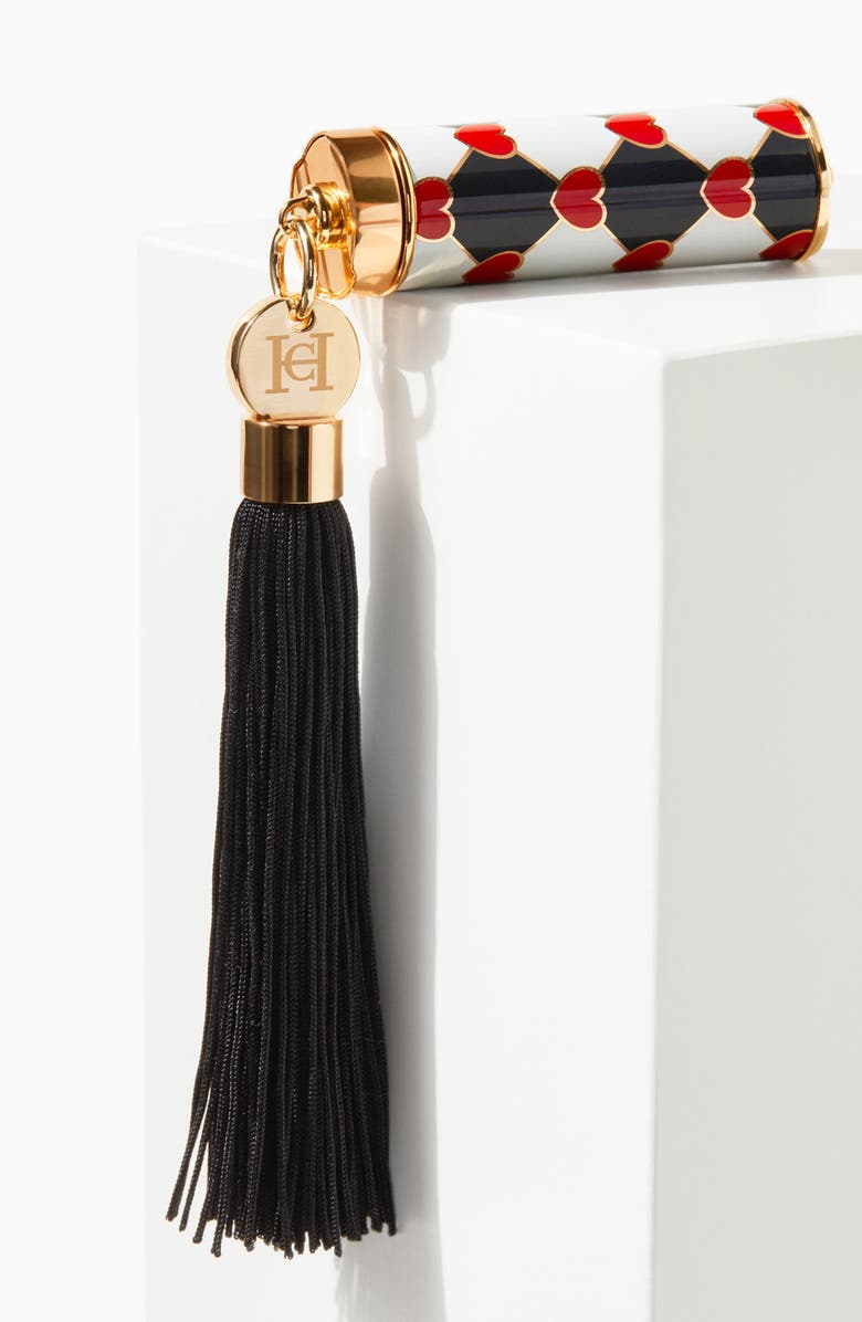 Carolina Herrera The Tassel Accessory Lipstick Charm, Alternate, color, Black