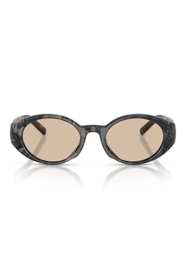 52mm Oval Sunglasses, Main, color, BROWN/ GREY HAVANA / BROWN