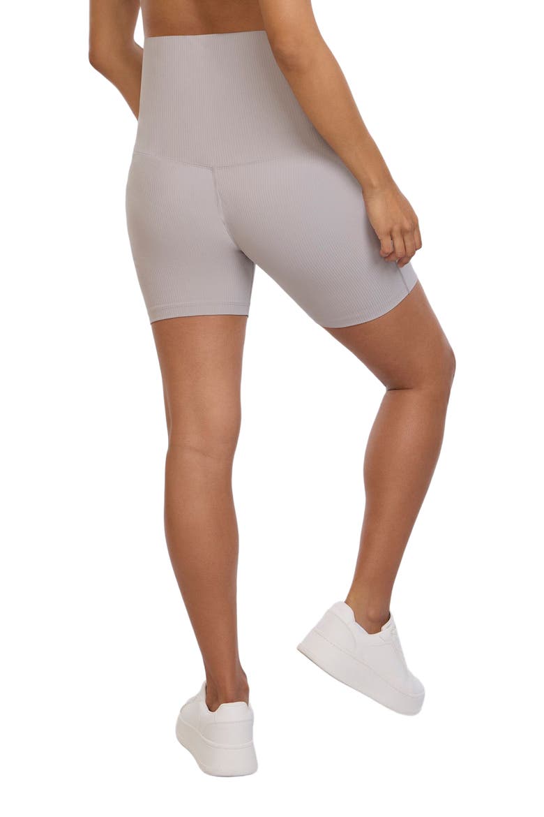 6 1/2" Ribbed Maternity Biker Short, Alternate, color, Opal