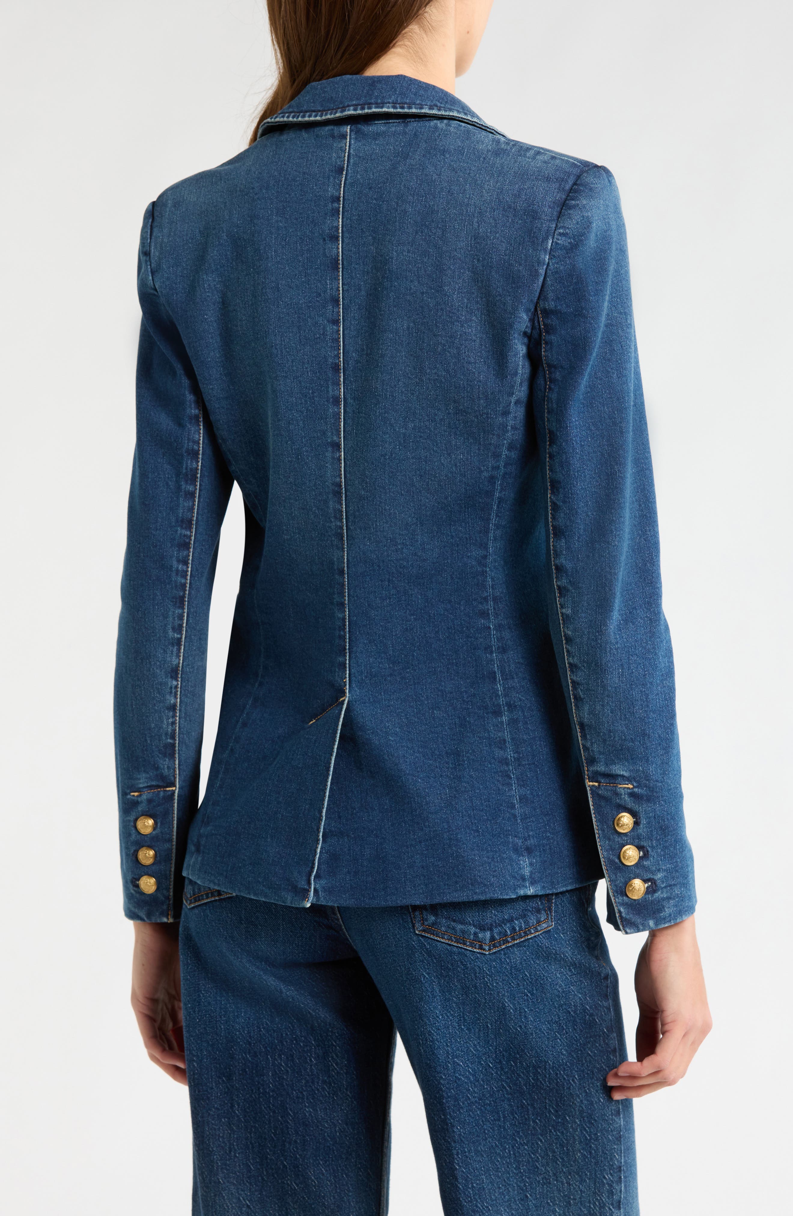 Macey Fitted Denim Blazer - image 2