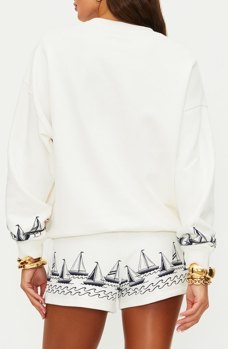 Beach Riot Devyn Oversize Sweatshirt, Alternate, color, Regatta Anchor