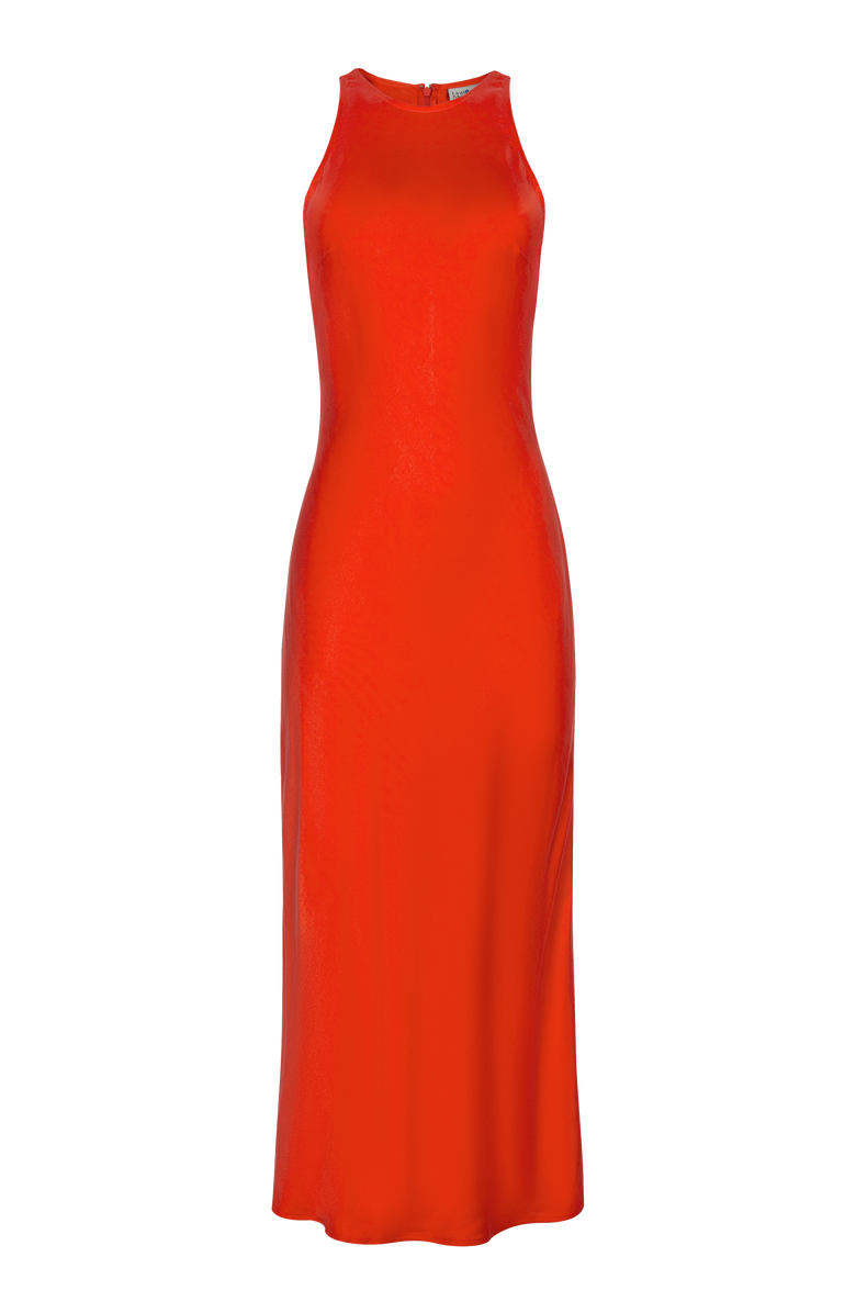 Untitled in Motion Atlantis Sleeveless Bias Cut Maxi Dress, Main, color, Mandarin