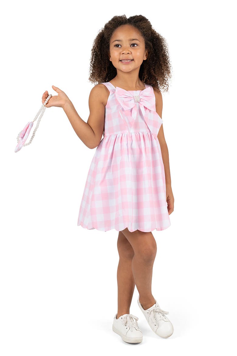 Kids' Check Dress & Bag, Alternate, color, PINK