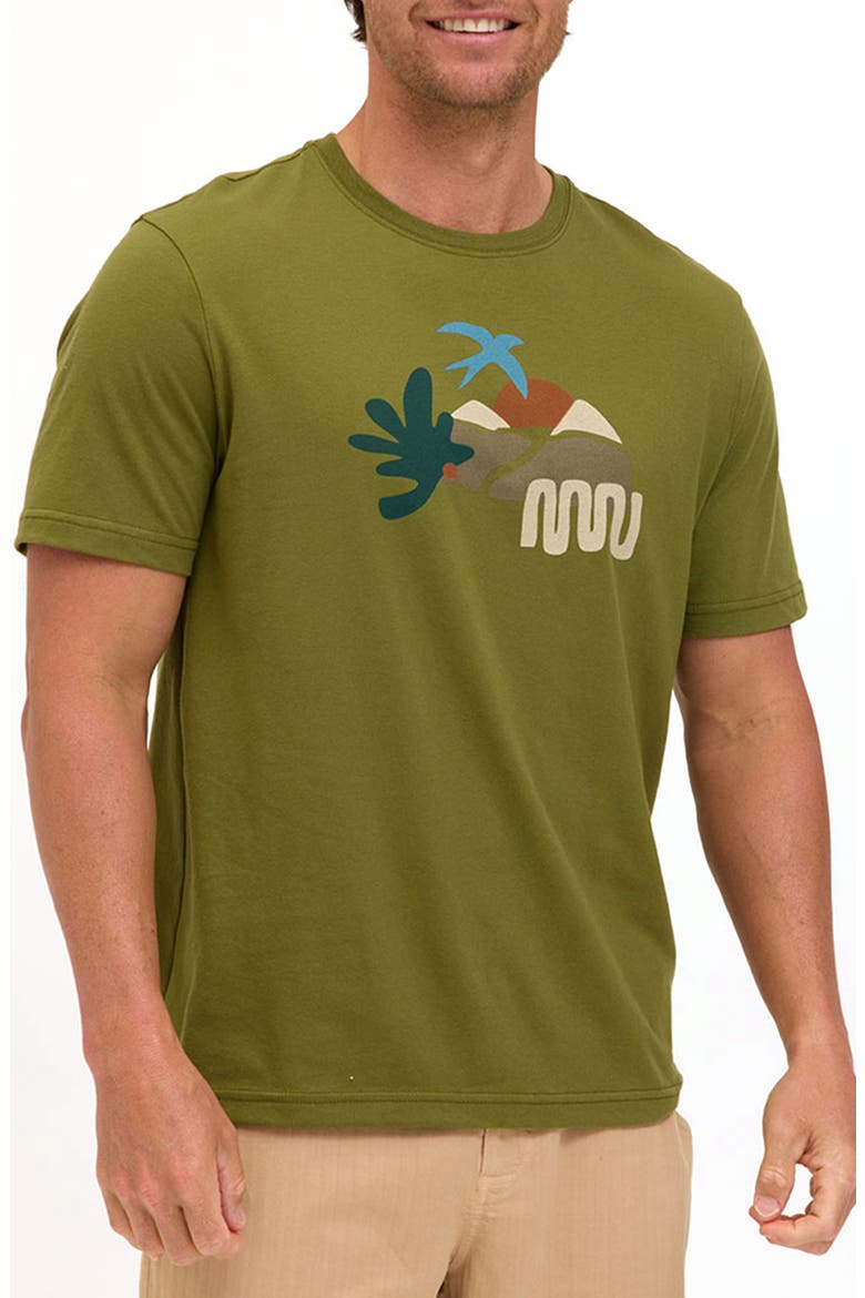 Soaring Nature Graphic T-Shirt, Main, color, KELP