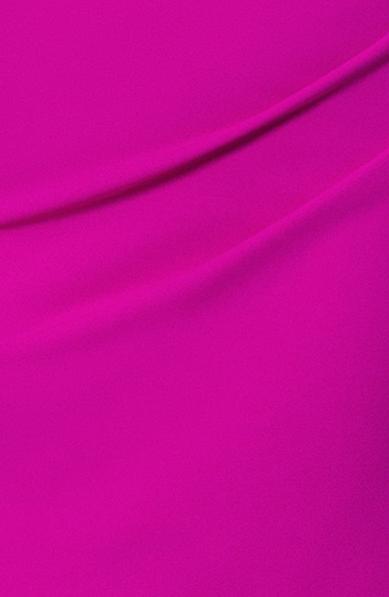 Betsy & Adam One-Shoulder Scuba Crepe Gown, Alternate, color, New Fuchsia