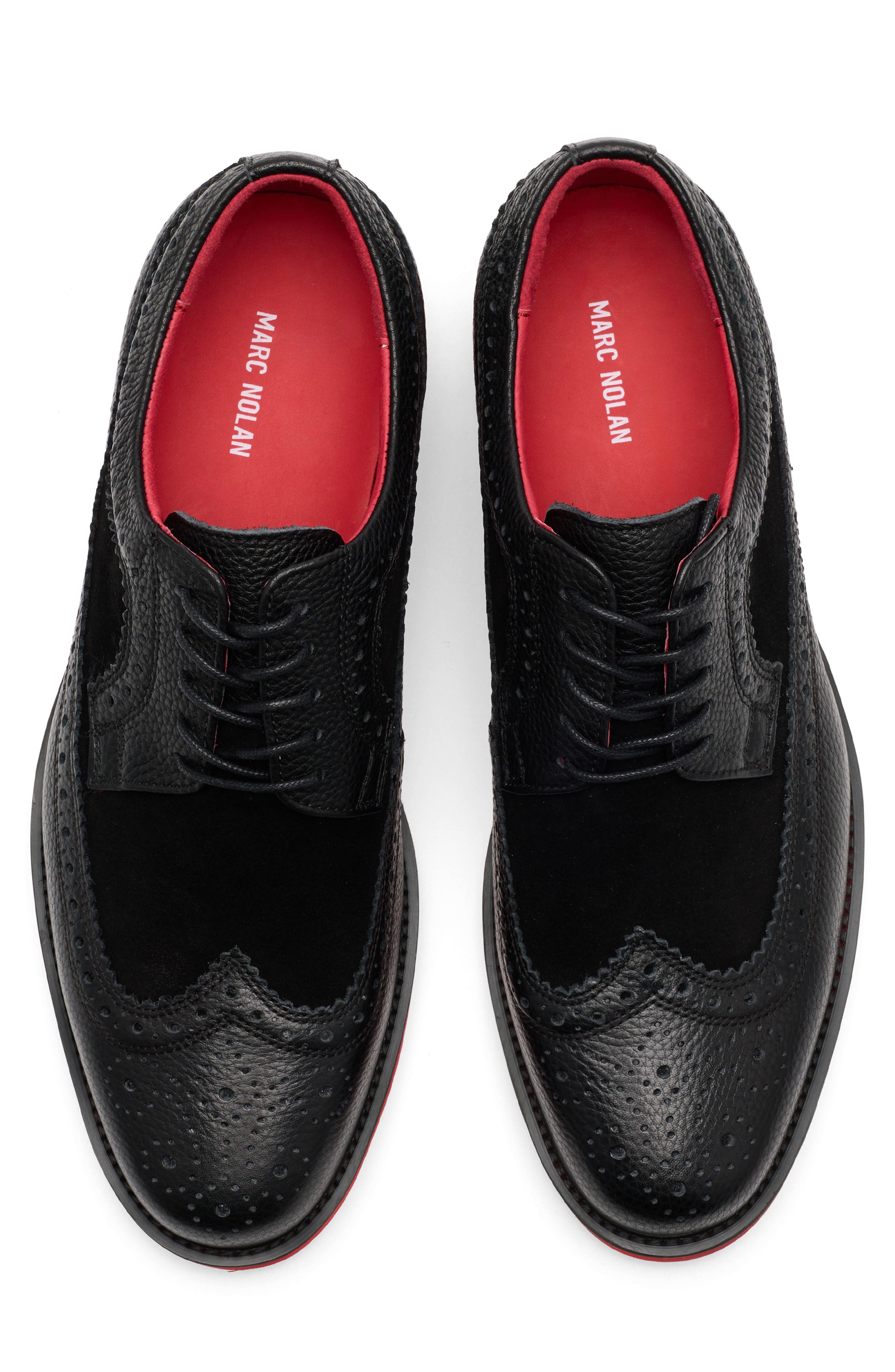 MARC NOLAN Alexander Wingtip Derby, Alternate, color, Black