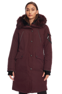 Alpine North Laurentian - Vegan Down Long Winter Parka with Faux Fur Hood