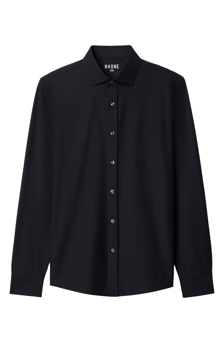 Rhone State of Mind Slim Fit Button-Up Shirt, Alternate, color, Black