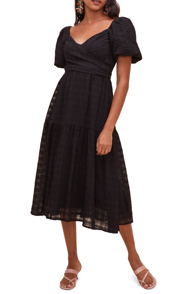 ASTR the Label Sonnet Tie Back Midi Dress, Main, color, 