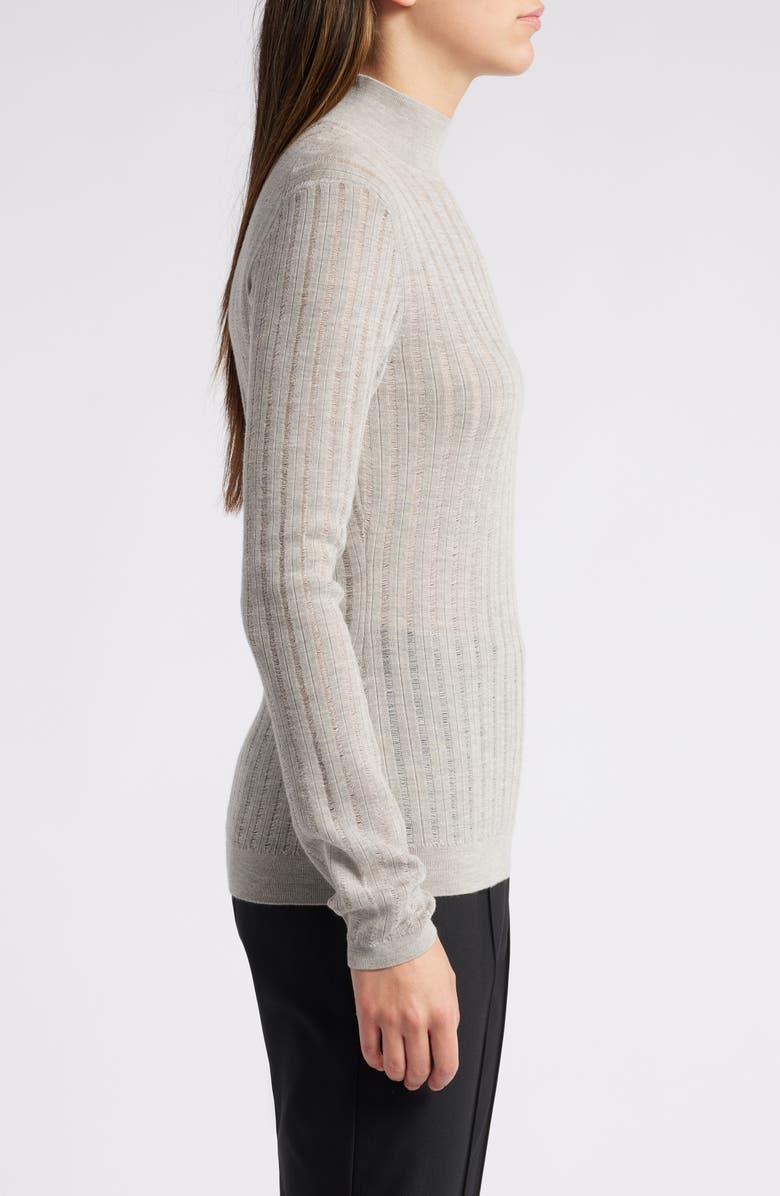 BOSS Fatirami Mock Neck Virgin Wool Sweater, Alternate, color, 
