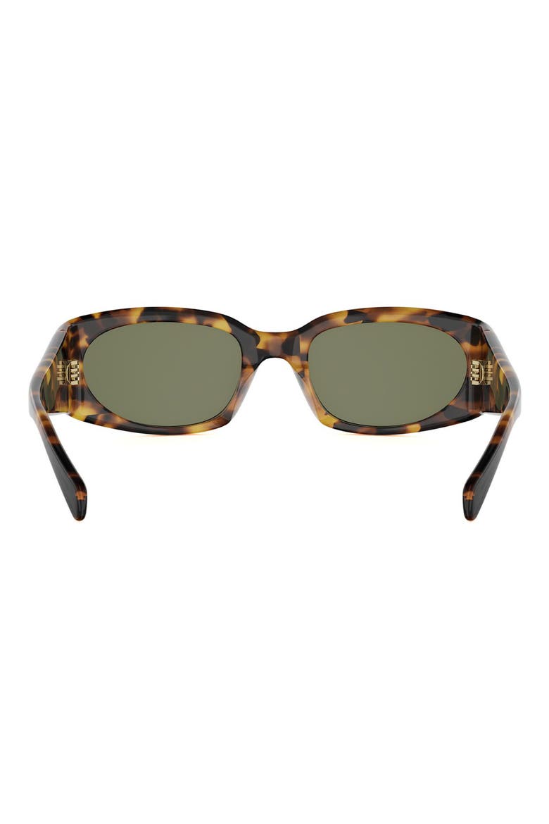 Journey 57mm Geometric Sunglasses, Alternate, color, BLONDE HAVANA / GREEN