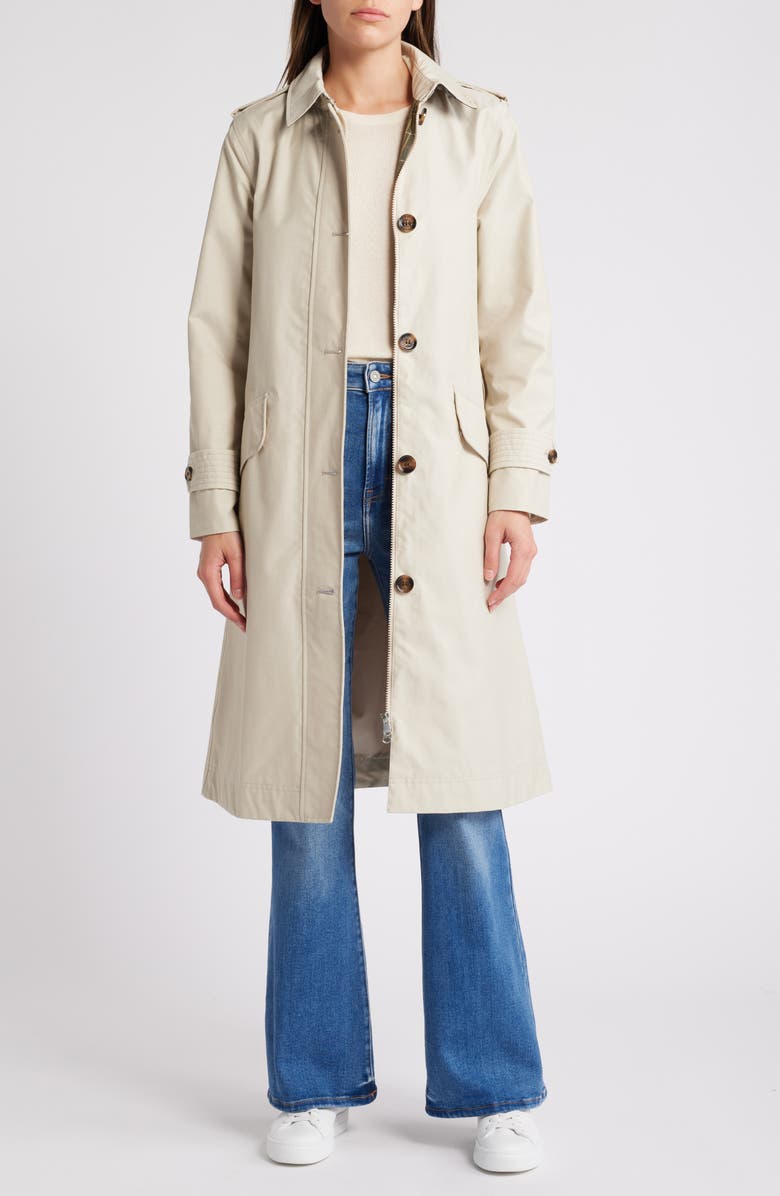 Barbour Camilla Waterproof Trench Coat, Alternate, color, Mist/Classic