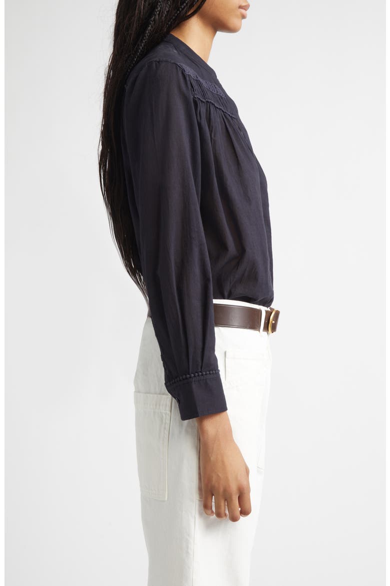 Clarys Shirred Yoke Top, Alternate, color, MIDNIGHT