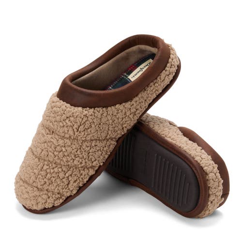 Dearfoams Asher Marled Knit Clog Slipper In Brown