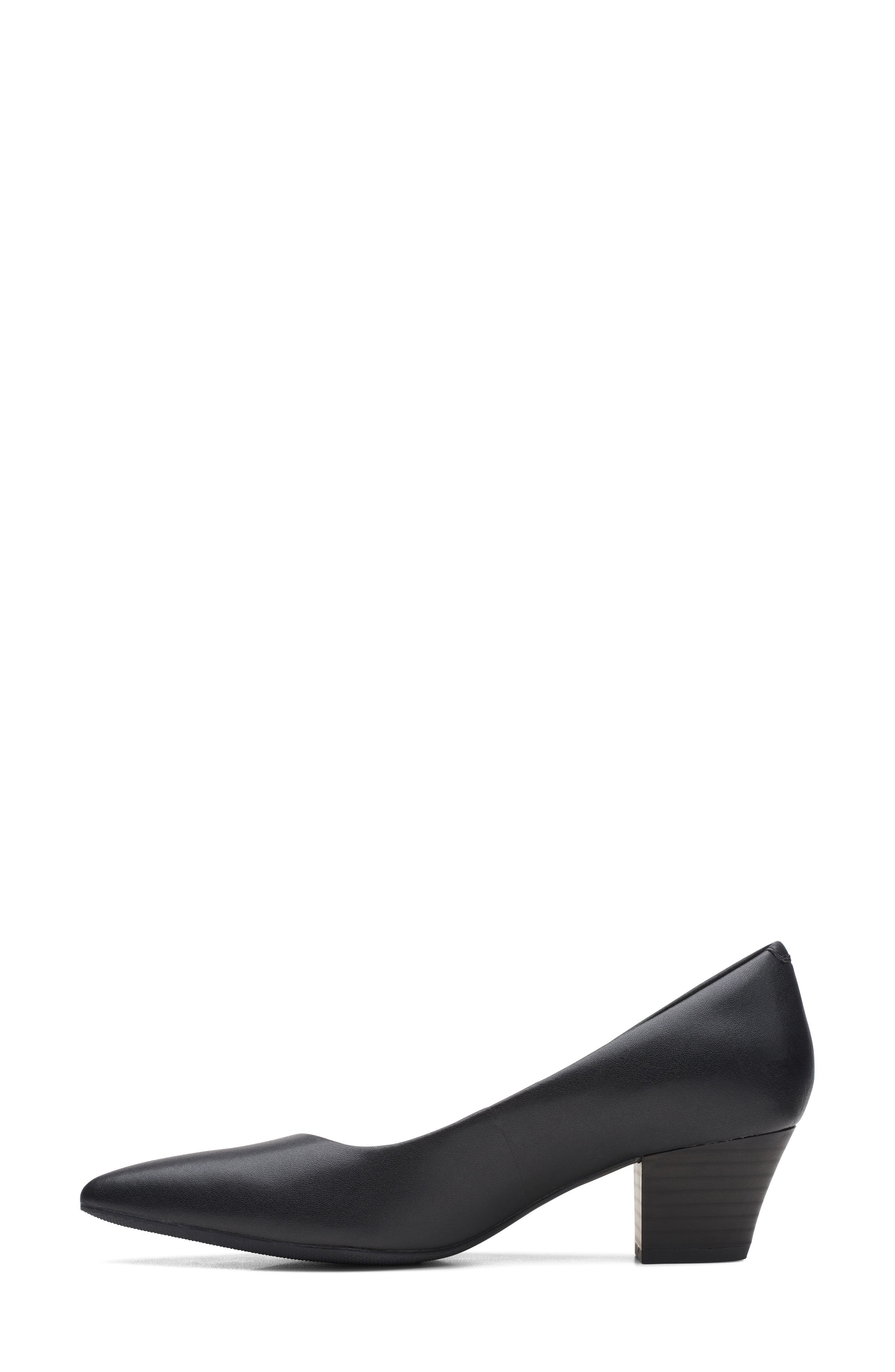 Clarks<sup>®</sup> Teresa Block Heel Pump, Alternate, color, Black Leather