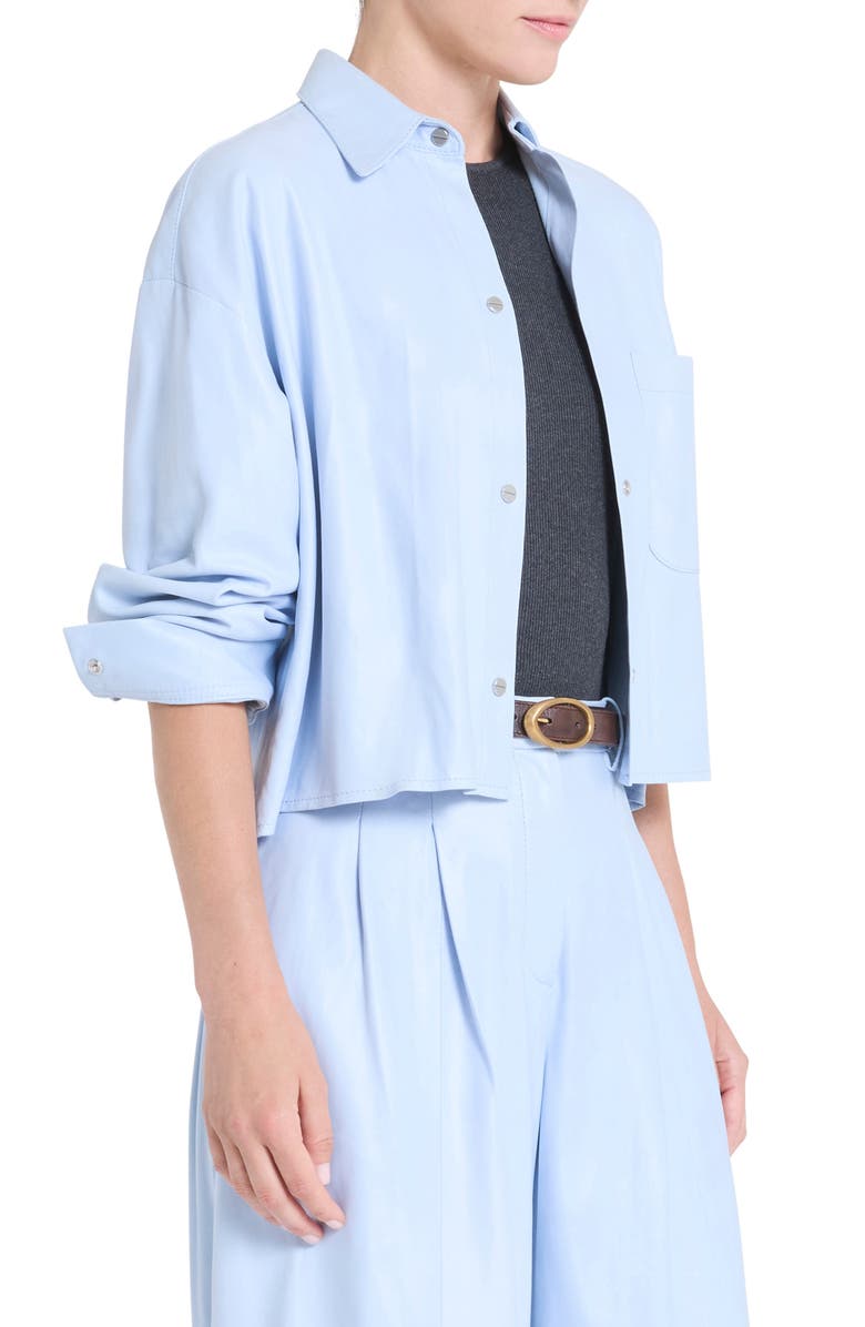 TWP Little Big Joe Leather Jacket, Alternate, color, Kentucky Blue