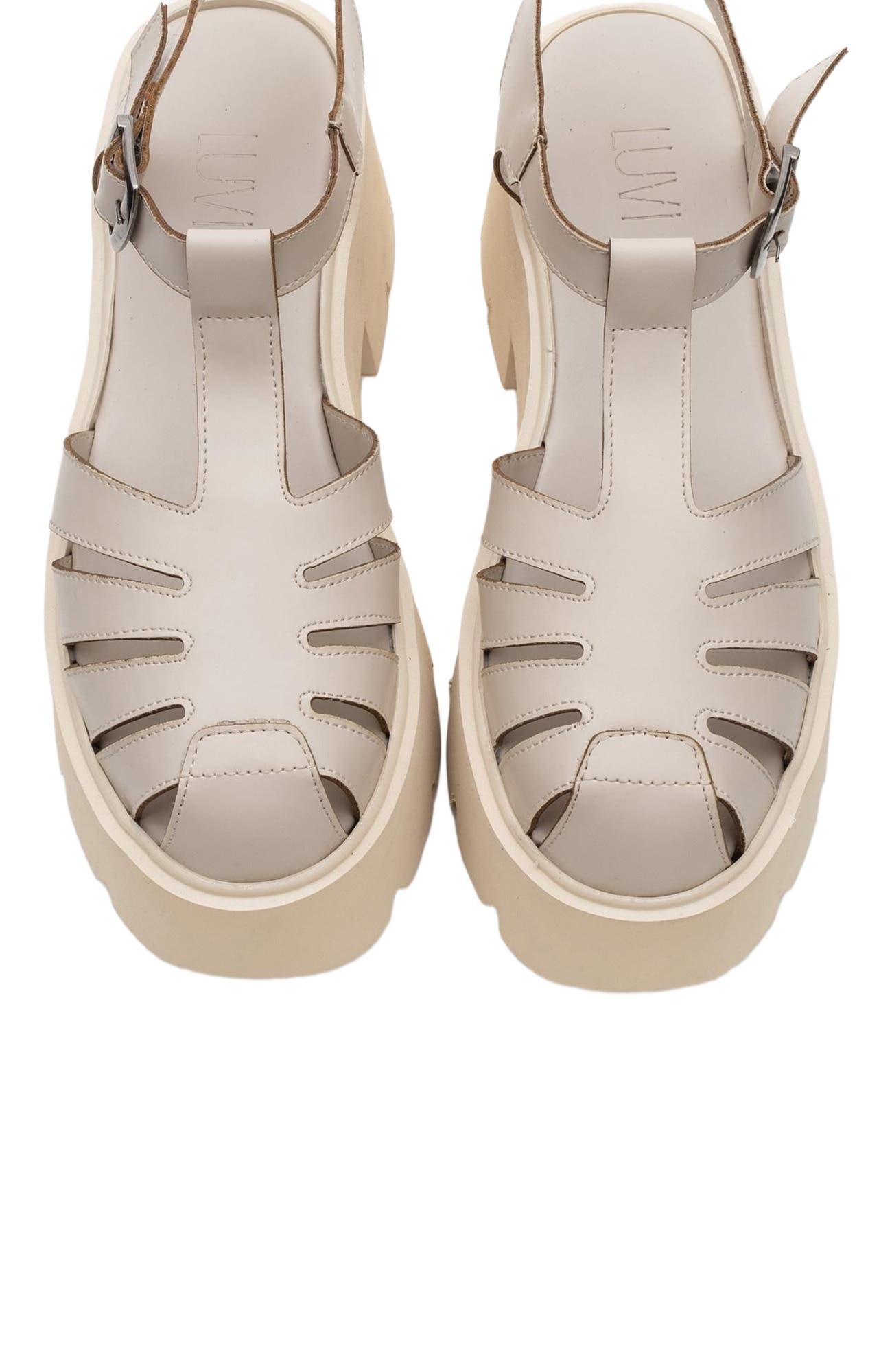 Verua Platform Sandal, Alternate, color, Beige Faux Leather