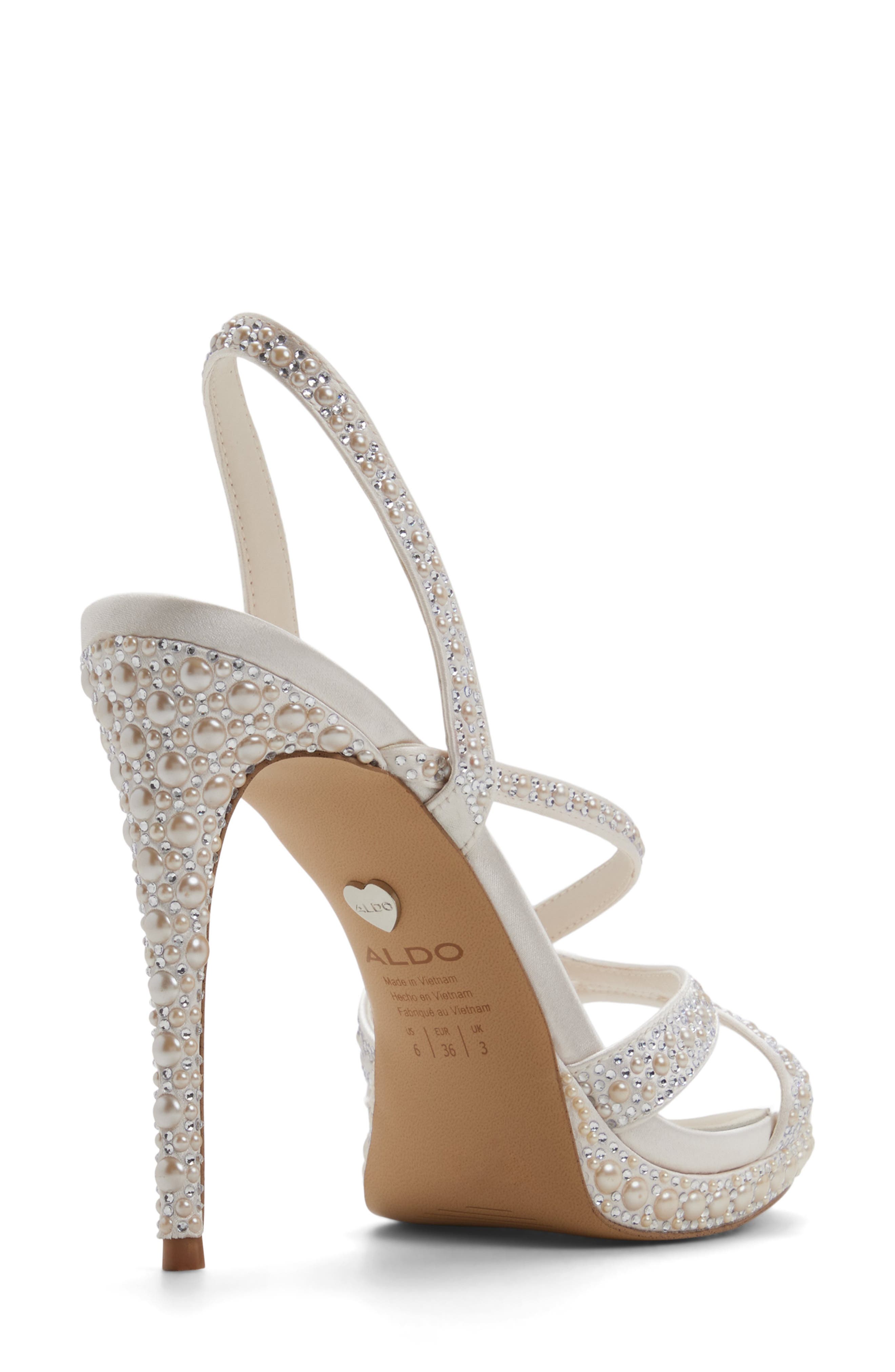 ALDO Brinnley Slingback Platform Sandal, Alternate, color, Other White