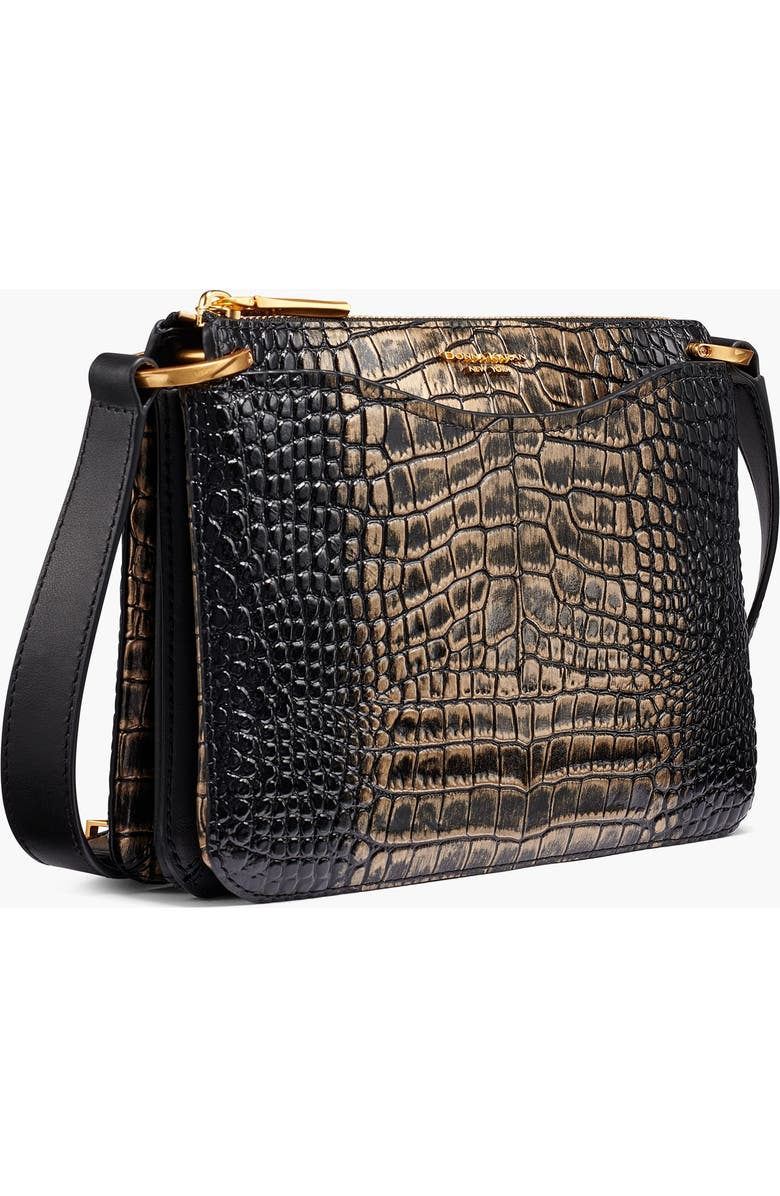 Donna Karan New York Glenwood Metallic Croco Crossbody, Alternate, color, Metallic Croc