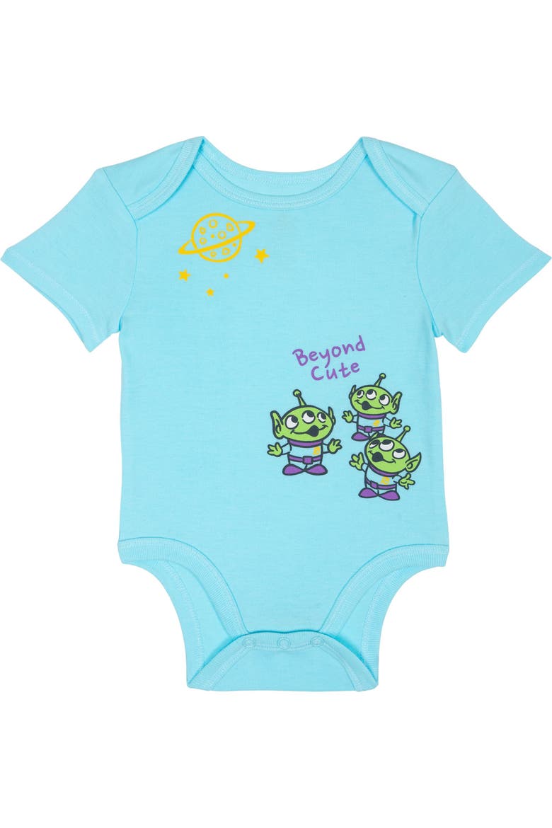 Pixar 2-Piece Bodysuit and Hat Set, Alternate, color, Blue Green Alien
