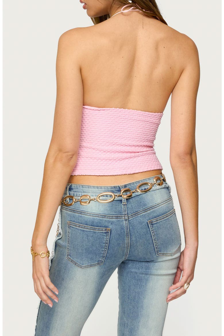 Lital Textured Halter Top, Alternate, color, LIGHT-PINK