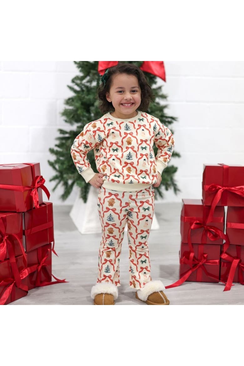 Christmas Cutie Flare Legging, Alternate, color, Natural