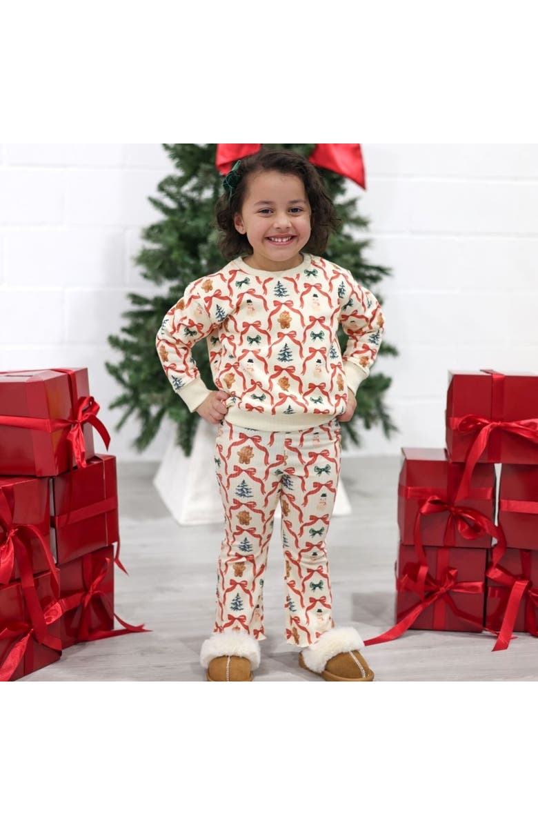 Sweet Wink Christmas Cutie Flare Legging, Alternate, color, Natural