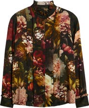 Elie Tahari The Brie Floral Print Woven Shirt