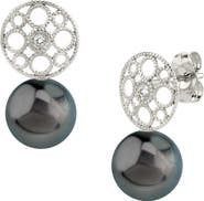The Pearl Source Tahitian South Sea Pearl & Diamond Faye Earrings