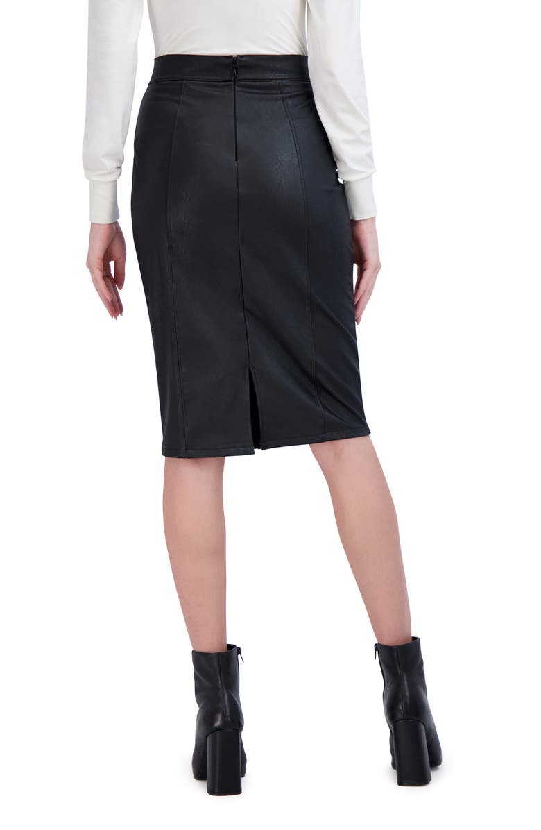 Ookie & Lala Faux Leather Pencil Skirt, Alternate, color, Black
