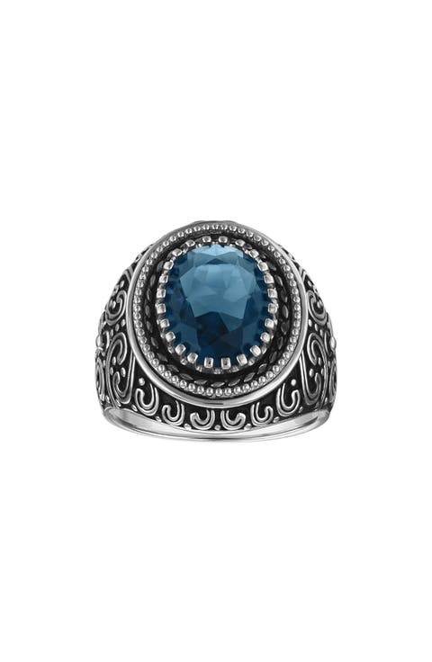 Synthetic London Blue Ring
