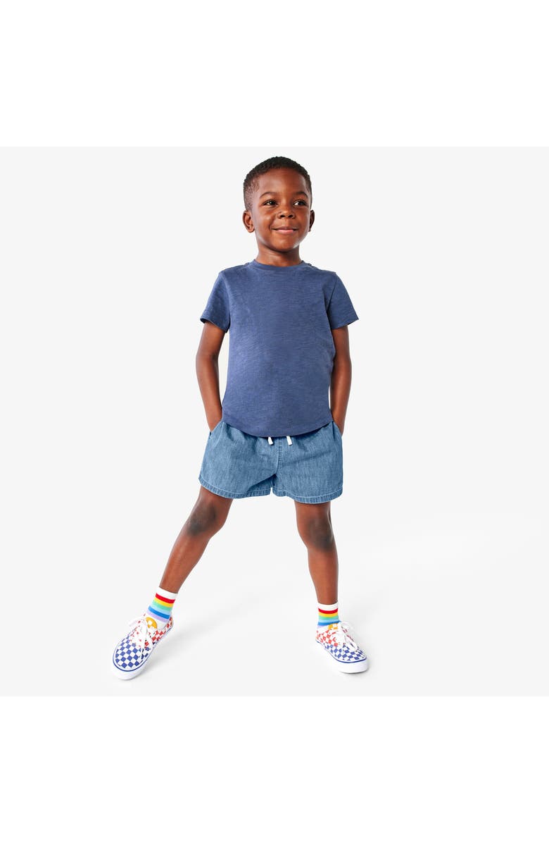 Primary Kids Chambray Beach Short, Alternate, color, Chambray
