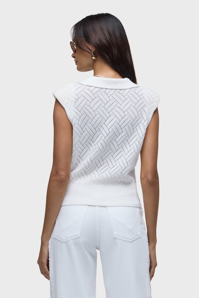 Knitted Sleeveless Collared Top, Alternate, color, STARCH