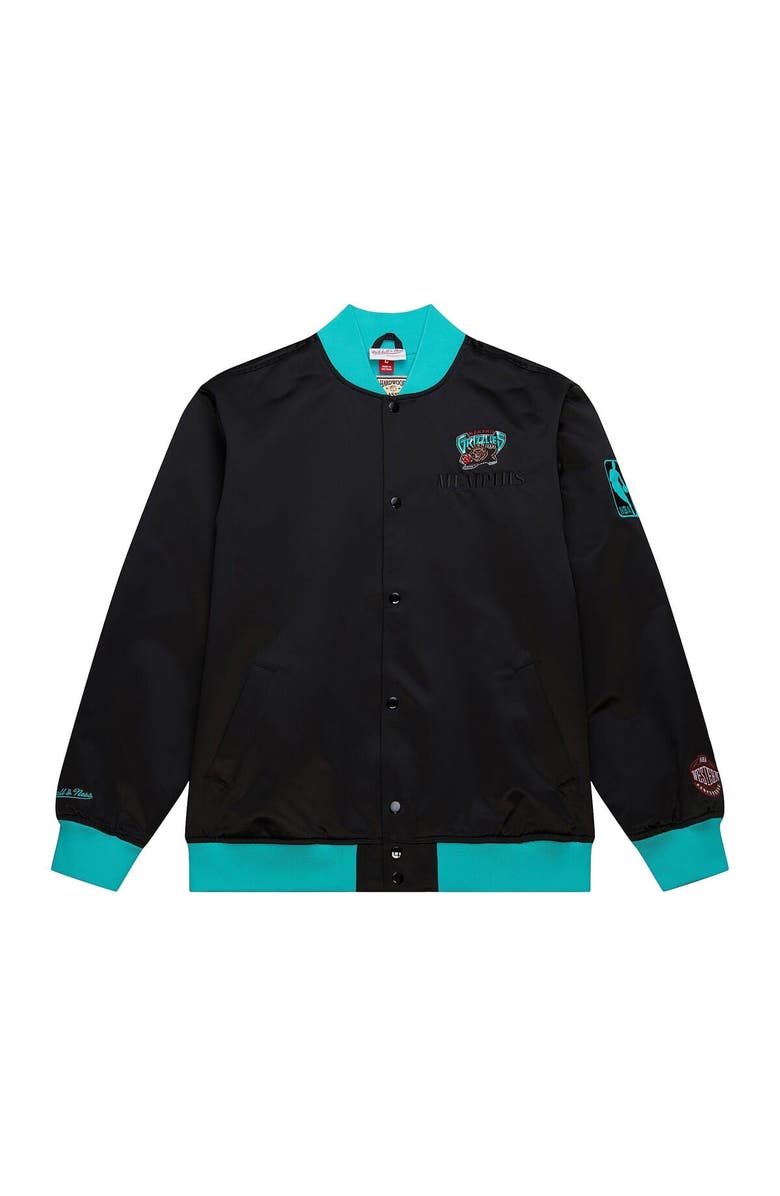 Mitchell & Ness Men's Mitchell & Ness Black Memphis Grizzlies Hardwood Classics Team OG 3.0 Lightweight Satin Full-Snap Jacket, Alternate, color, Black