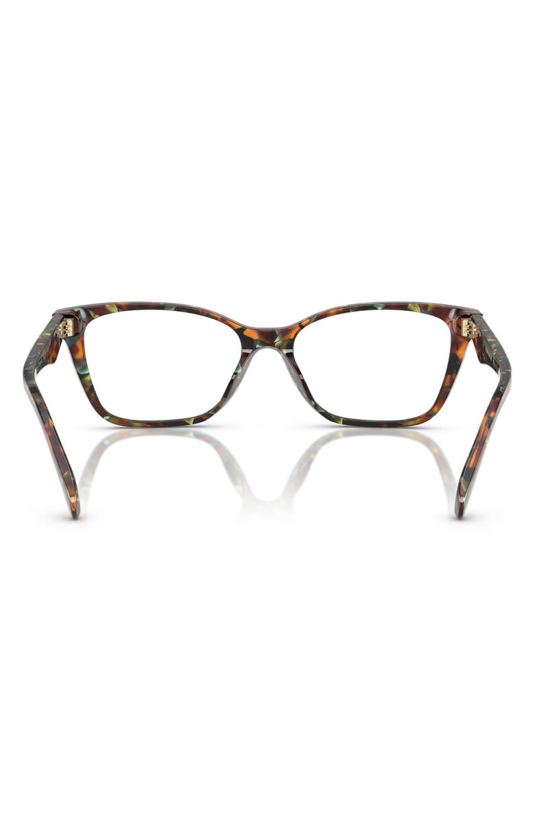 COACH 54mm Cateye Optical Glasses, Alternate, color, Jade Tortoise / Demo Lens
