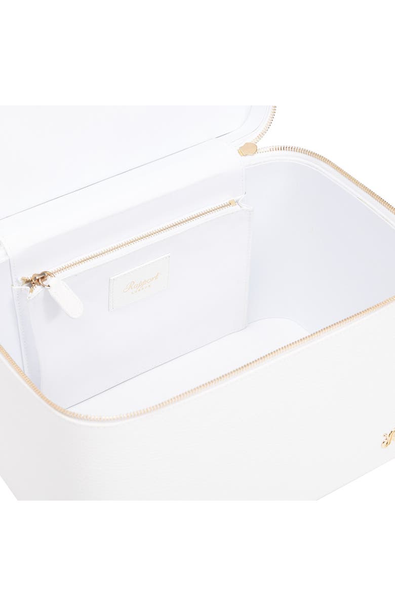 Rapport London TUXEDO LEATHER VANITY CASE, Alternate, color, White