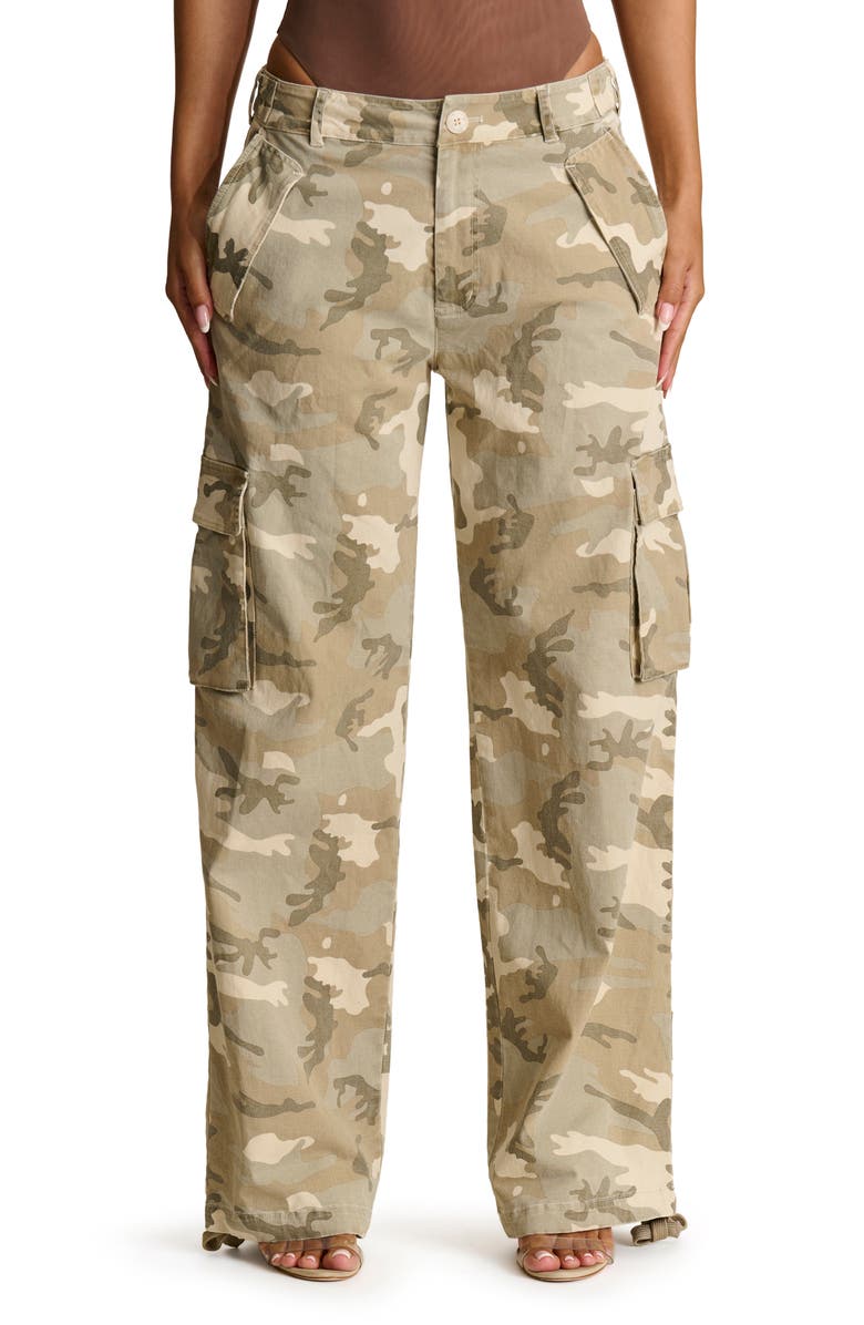 Naked Wardrobe Cargo Pants, Main, color, Natural Camo