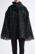 TOTEME Fringed Wool Blend Scarf Jacket