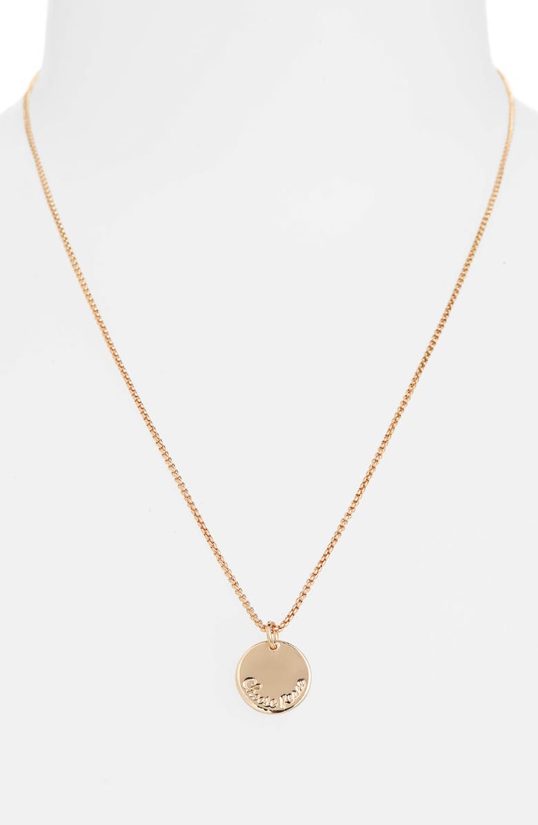 Stella + Ruby Choose Peace Pendant Necklace, Alternate, color, 