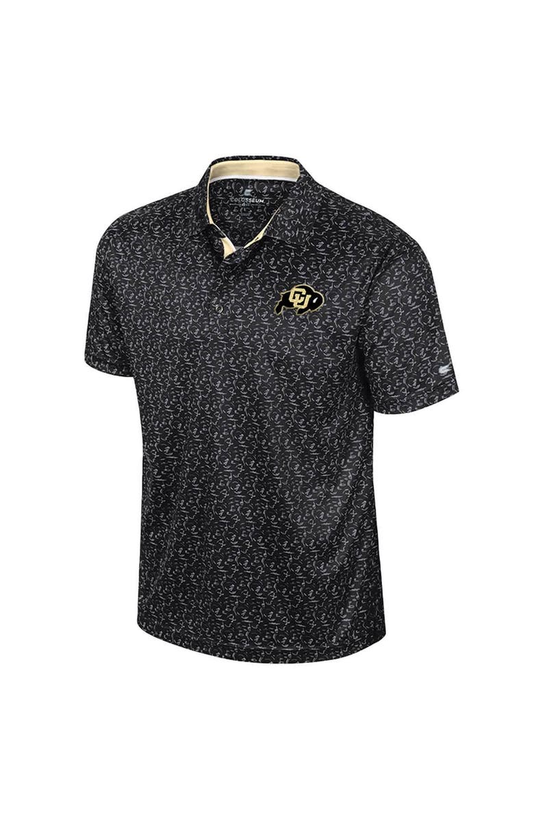 COLOSSEUM Men's Colosseum Black Colorado Buffaloes Sublimated Golf Polo, Alternate, color, Black