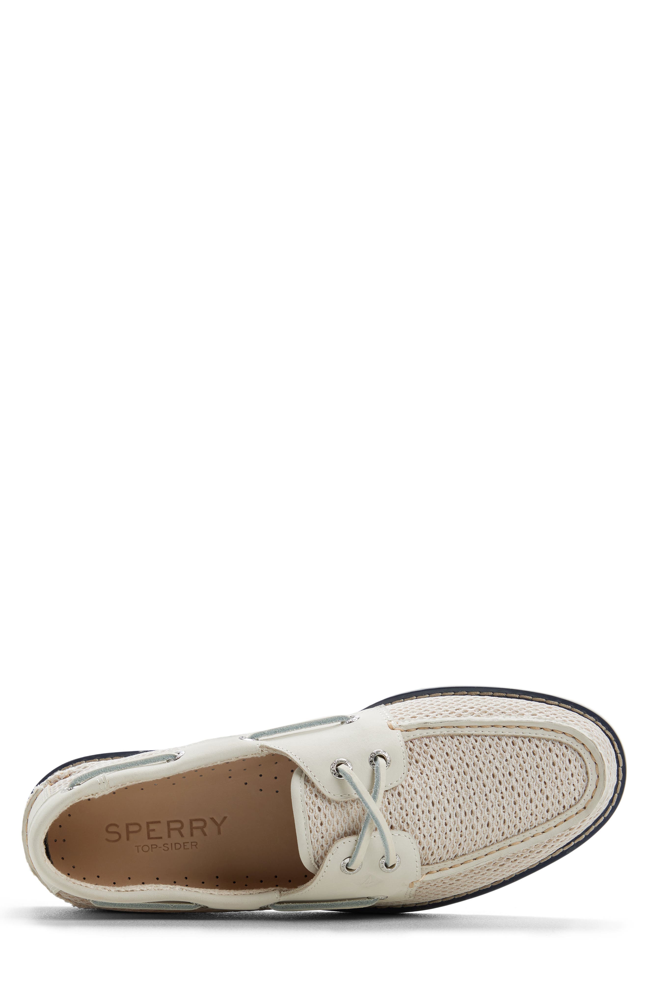 Sperry Ripple Resort Boat Shoe, Alternate, color, White