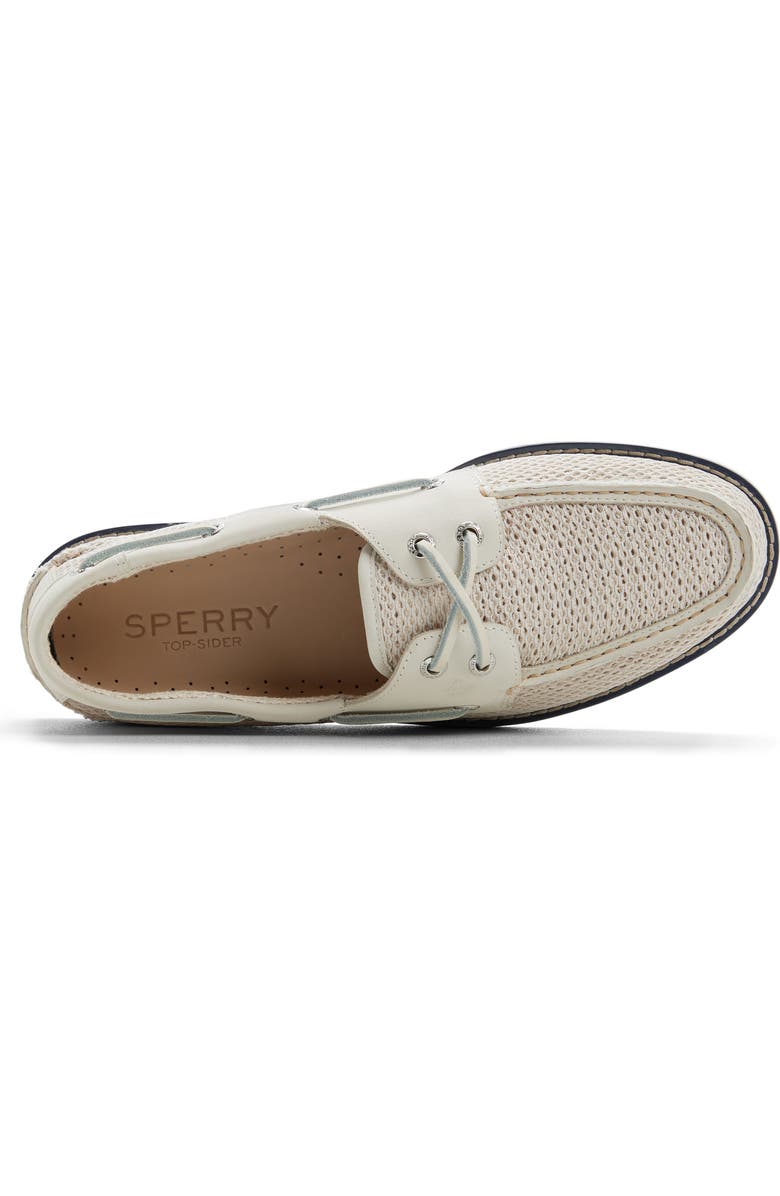 Sperry Ripple Resort Boat Shoe, Alternate, color, White