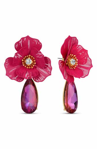 EYE CANDY LOS ANGELES Charlene Statement Flower Drop Earrings