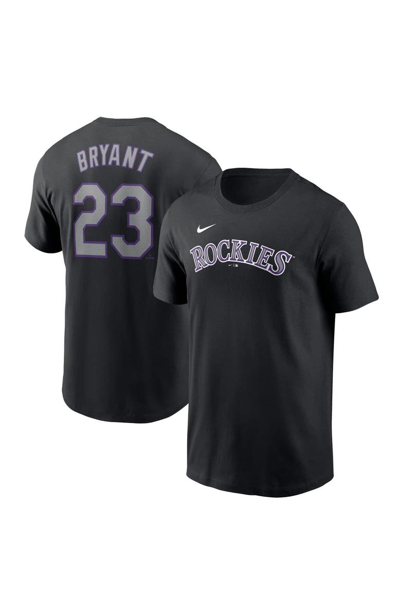 Nike Men's Nike Kris Bryant Black Colorado Rockies Fuse Name & Number T-Shirt, Main, color, Black