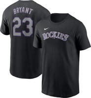 Nike Men's Nike Kris Bryant Black Colorado Rockies Fuse Name & Number T-Shirt