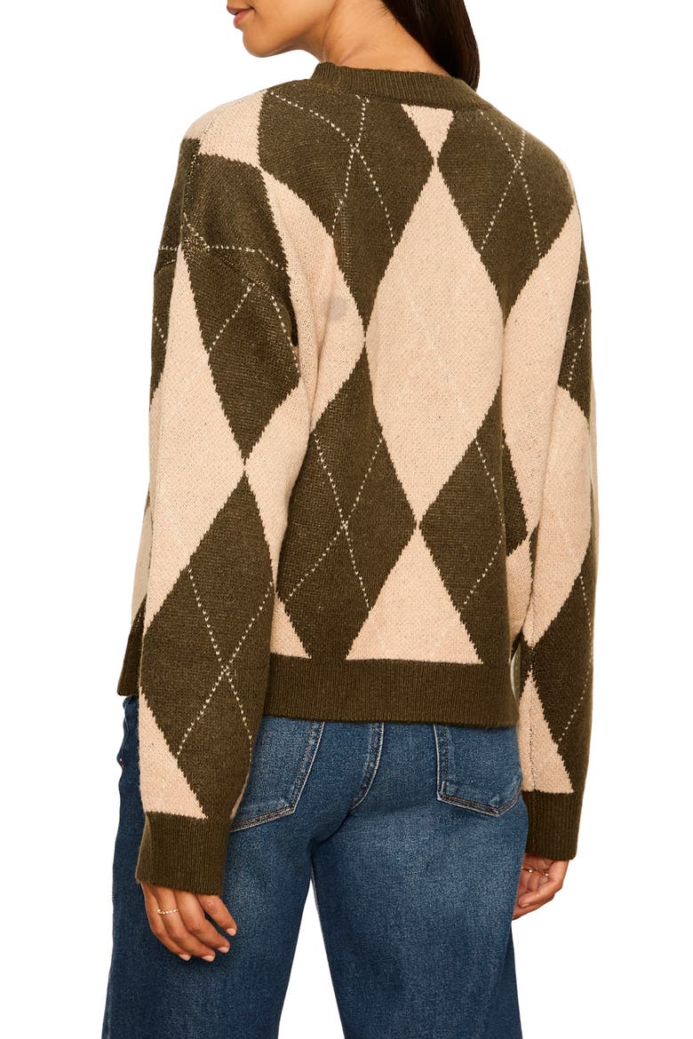 Argyle Pullover, Alternate, color, KALAMATA GREEN/ HAZELNUT