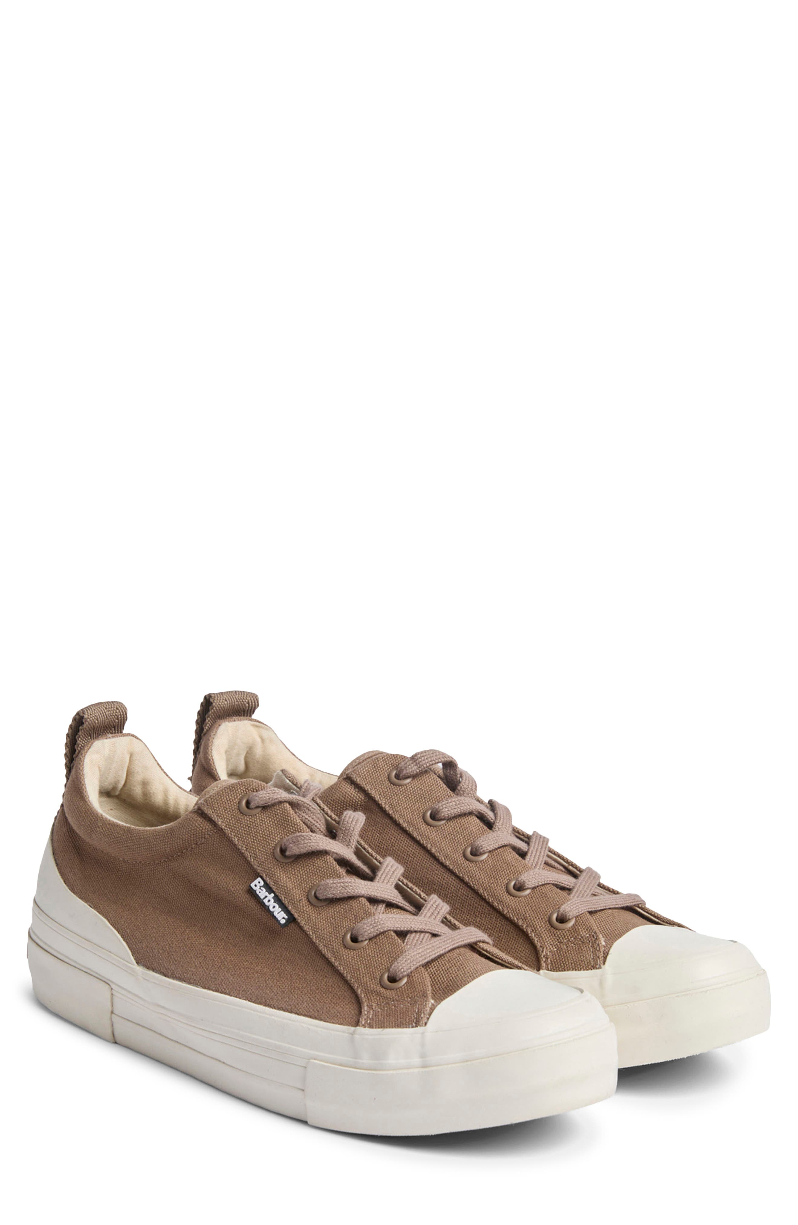 Barbour Stanhope Canvas Low Top Sneaker, Alternate, color, Taupe