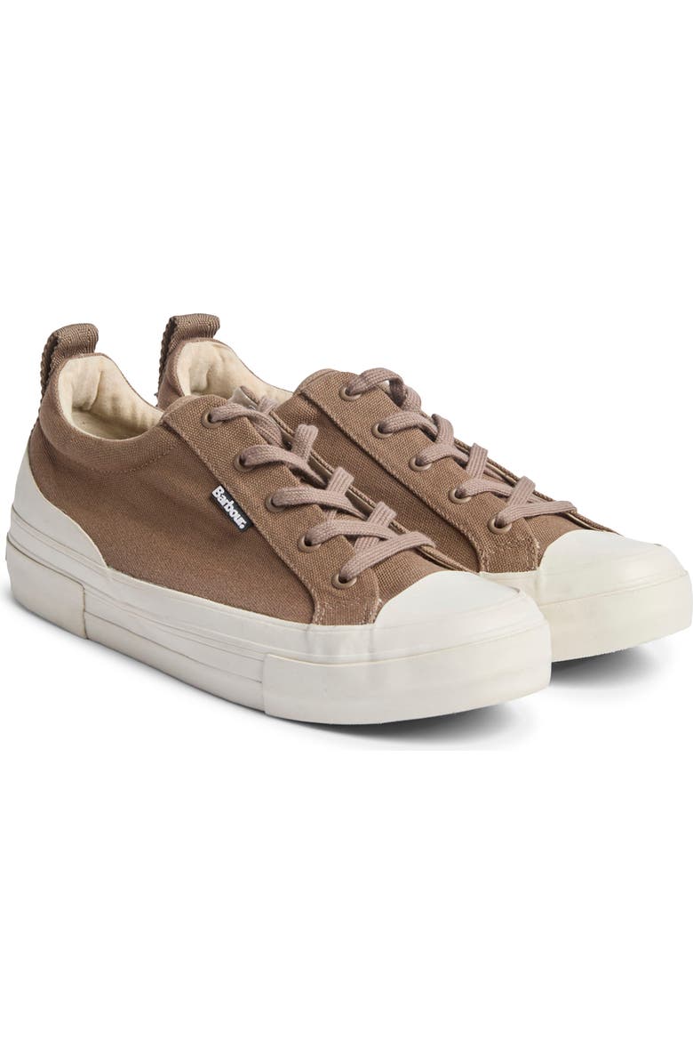 Barbour Stanhope Canvas Low Top Sneaker, Alternate, color, Taupe