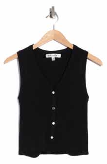 V-Neck Ribbed Sweater Vest